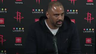 Ime Udoka on Tari Easons Impact  Rockets vs Thunder 1182024 Pregame [upl. by Brok645]