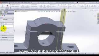 Plummer Block Video Tutorial SolidWorks Part 02  Cap [upl. by Peppie680]