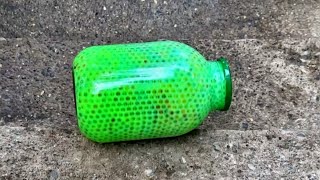 All Green bottles 🚀 Crushing Crunchy amp Soft Things Breaking glass bottles ⚠️🔥 shorts asmr [upl. by Eeslehc751]