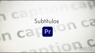 PROCESO SUBTITULOS ADOBE PREMIERE PRO [upl. by Crowe]