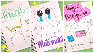 CAPAS de CADERNO de MATÉRIAS com Tema FLORK  CADERNO BONITO E ORGANIZADO [upl. by Hsiekal909]