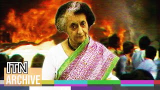 Indira Gandhi Assassination  Dramatic News Footage Captures Indias Year of Unrest 1984 [upl. by Annawat]