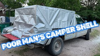 Creating A Redneck Truck CanopyCamperTent From PVC Pipe And A Tarp [upl. by Assirak]