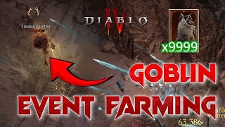 Goblin Event Best Farming Method More Goblins More Loots More Greater Affixes Diablo 4 Season 4 [upl. by Nymassej]