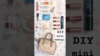 DIY 💋 MINI MAKEUP BAG 👜 keychainbag charm minimakeup diy diymakeup [upl. by Nylanna345]