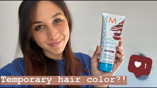 MOROCCANOIL COLOR DEPOSITING MASK FULL REVIEW TEMPORARY HAIR COLOR [upl. by Grevera]