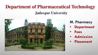 Jadavpur University M Pharmacy Department of Pharmaceutical Technology Pharmacology 12 seats [upl. by Ahsiruam]