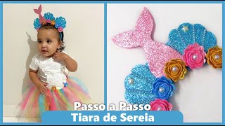 Passo a Passo Tiara Sereia de EVA Carnaval part 1 por Carla Pedreira  Loja Tear [upl. by Easter]