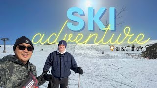 ULUDAG SKI PARK at Bursa Turkey We tried to ski and had fun Best winter adventure [upl. by Glad]