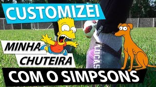 CUSTOMIZEI MINHA CHUTEIRA COM OS SIMPSONS FICOU MARAVILHOSA feat Zeca do S C Internacional BZK [upl. by Karlis]