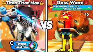 THANKGIVING UPDATE 🦃😱 LUCKY CRATE OPENING vs BOSS 😎 Roblox Toilet Tower Defense [upl. by Eylsel]