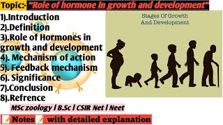 Role of hormone in growth and development  Role of Hormone in growthRole of Hormone in devlopment [upl. by Nossah]