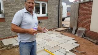 Laying Indian Sandstone Paving [upl. by Coppins]