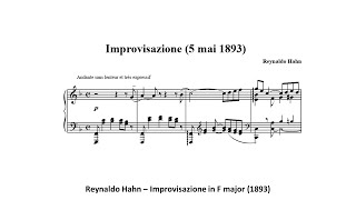 Reynaldo Hahn  Improvisazione 1893 [upl. by Airak]