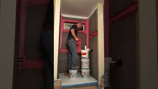 Redgard joints and waterproofing a shower how easy it can be [upl. by Sulokcin892]