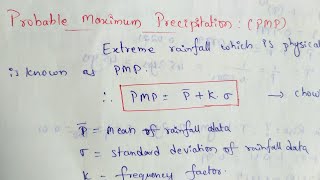 Probable Maximum Precipitation In Hydrology [upl. by Odell672]