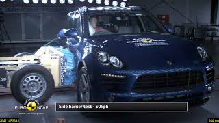 Euro NCAP  Porsche Macan crash tests  5 Stars [upl. by Olegnalehcim]