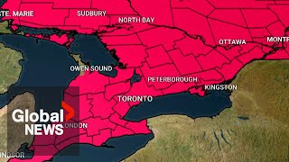 Heat dome over southern Ontario Quebec could set records for sweltering temperatures in September [upl. by Cirde795]