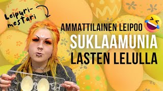 Ammattilainen leipoo SUKLAAMUNIA lasten leikkisetillä  toimiiko se 🤭😮 [upl. by Munroe]