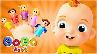 ✋ Daddy Finger ✋  The Finger Family Song  GoGo Baby  Nursery Rhymes amp Kids Songs [upl. by Felipe]