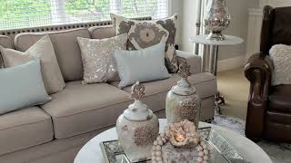 How To Style Pillows On A Sofa  Pillow Styling  Spring Decorating Ideas [upl. by Gruber]