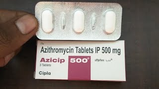 azicip 500 mg tablet uses  price  composition  dose  side effects  precautions  hindi [upl. by Nine]