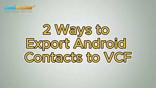 How to Export Android Contacts to VCF vCard File Solved [upl. by Nomae]