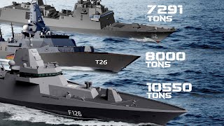 Super Frigates F126 vs Type26 vs FFG62  Why the F126 is so Big [upl. by Ahsein335]