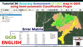 Accuracy Assessment of LULC map in QGIS using Semi automatic Classification Plugin [upl. by Odelinda]