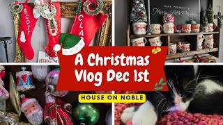 🎄Decorating With Vintage Christmas VLOGMAS  DAY 1 [upl. by Henebry]