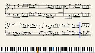 Bach Fugue No 10 BWV 855 in E Minor Piano Tutorial  Sheets [upl. by Baelbeer144]