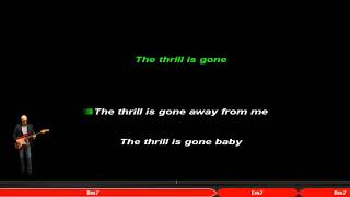 b b king  the thrill is gone  Backing Track  Lyrics Chords [upl. by Skip]