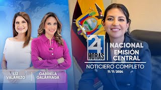 Noticiero de Ecuador Emisión Central 11112024 [upl. by Ecirtam]