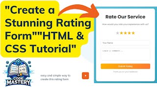 quotHow to Create a Rating Form with HTML amp CSS  Interactive amp Colorful Design Tutorialquot [upl. by Ramoj]