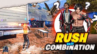 BEST  RUSH SKILL  COMBINATION  free fire most powerful character combination [upl. by Hinson]