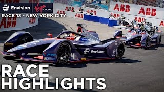 Formula E New York City EPrix Race Highlights Envision Virgin Racing [upl. by Rramaj]