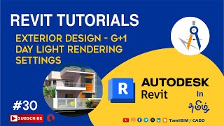 30 REVIT ARCHITECTURE TUTORIALSTOPOGRAPHY TOOLSRENDERING TOOLS IN REVITCAMERA SETUPTAMILCADD [upl. by Kieryt]