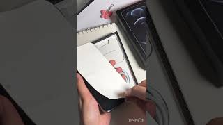 Unboxing iPhone 12 Pro Max 💚🩷 unboxing iphone12 promax shorts [upl. by Judsen]