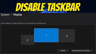 How To Disable Windows Taskbar on the Second Display [upl. by Langsdon671]