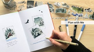 PLAN WITH ME  November 2024 Bullet Journal Setup 🏔️ [upl. by Ilanos945]