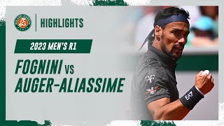 Fognini vs AugerAliassime Round 1 Highlights  RolandGarros 2023 [upl. by Mcquade132]