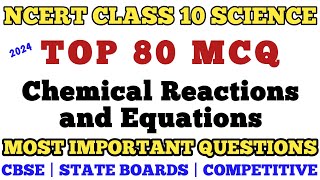 Best Mcq Class 10 Chemical Reactions And Equations  mcq class 10 science chapter 1 mcqncert [upl. by Hufnagel]