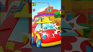 Wheels On The Firetruck shorts nurseryrhymes streetvehicles carcartoons kidscar [upl. by Alahsal]