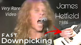 James Hetfield 1986 Downpicking Skills 🤯 Metallica Master of Puppets Live  Fastest Guitarist Ever [upl. by Ysirhc]