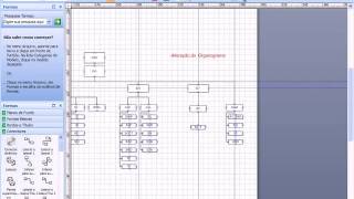 VISIO2007 montando Fluxograma e Organograma [upl. by Noryak]