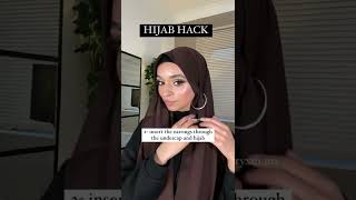 Hijabi hack How to show your earrings whilst wearing the hijab🧕🏼 hijabfashion hijabtutorial [upl. by Annazor]