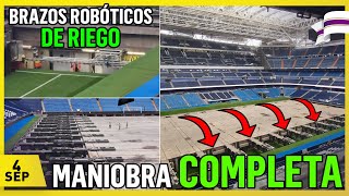 💥 ¡ASÍ SE GUARDA el CÉSPED RETRÁCTIL ⚠️ OBRAS del SANTIAGO BERNABÉU 4 Septiembre 2023 [upl. by Hinson]