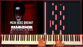 Main Herz Brennt  Rammstein  Piano Tutorial [upl. by Newnorb]