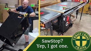 Assembling a sawstop PCS 3hp Tablesaw With a Few Tips Along the Way [upl. by Siroled675]