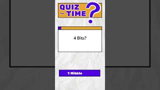 1 Nibble quiz computer computergkknowledge education gkquiz [upl. by Yltneb]